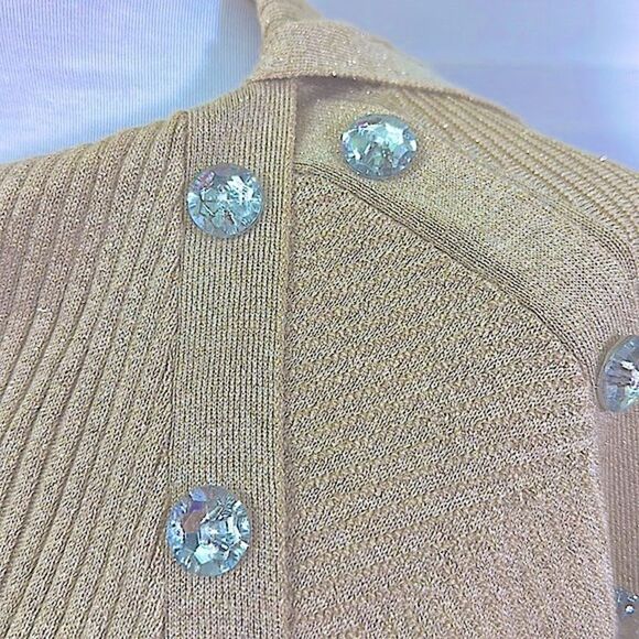 Chico’s Sweater Tunic Size 3 (16) XL Beige Sparkling Jeweled NWOT - Picture 11 of 16